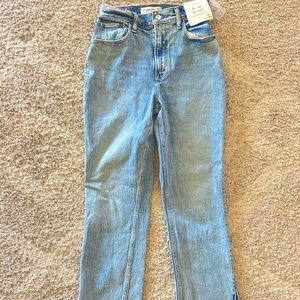 Abercrombie And Fitch Curve Love 90s Straight Ultra High Rise Jeans